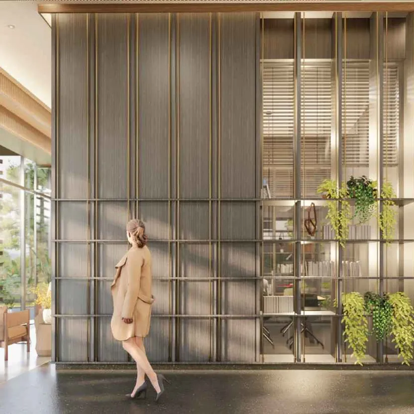 Aratt Ayatana Residences, artistic impression The library and co-working space in the clubhouse